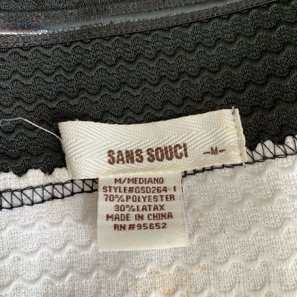 San Souci Strapless Dress Black/White Fit & Flare - Picture 5 of 6